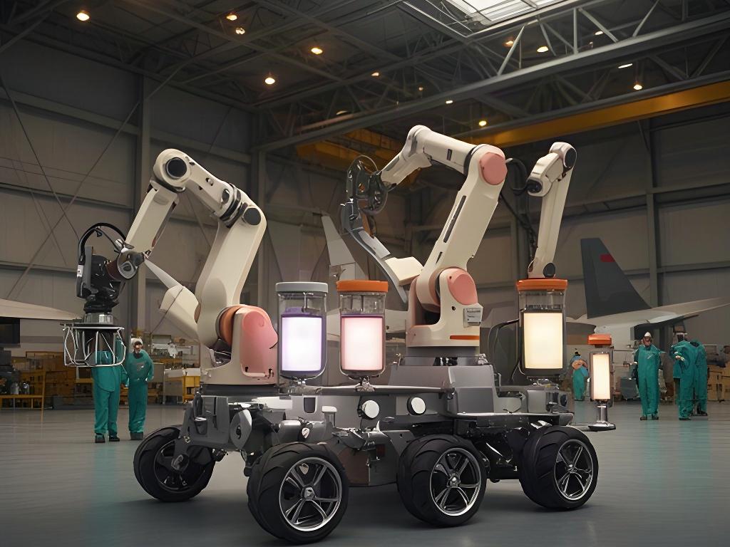 Modulo robotico per il recupero di materiali spaziali esposto in un hangar di ricerca